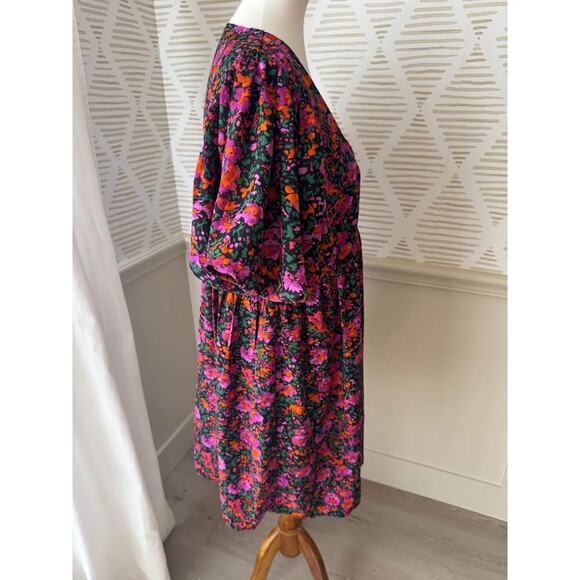 Shop the Mint Women’s XL Be Yourself Black Floral Babydoll Dress - Picture 9 of 10